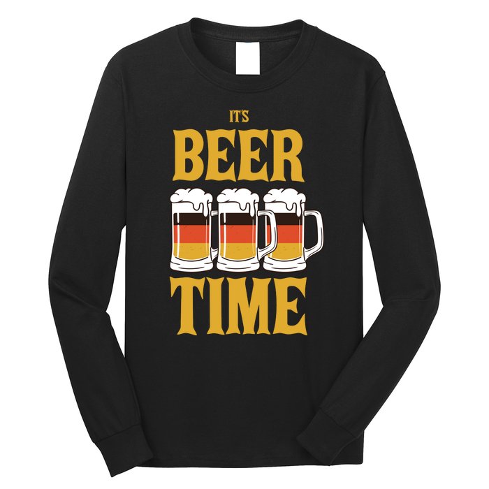 It's Beer Time German Flag Long Sleeve Shirt