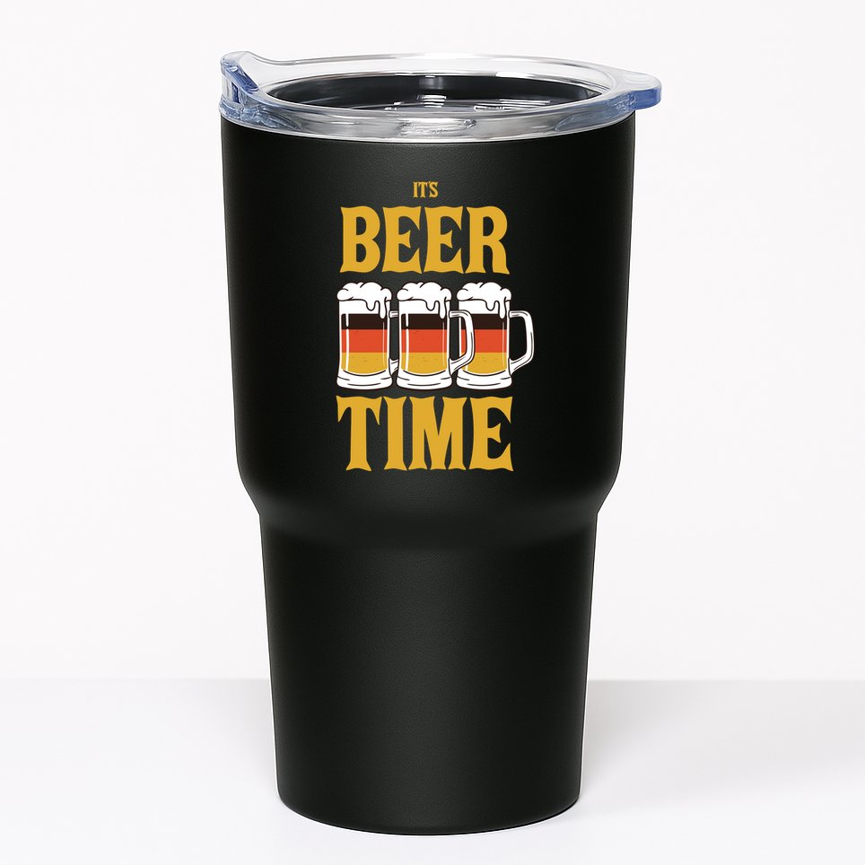 It's Beer Time German Flag Tumbler
