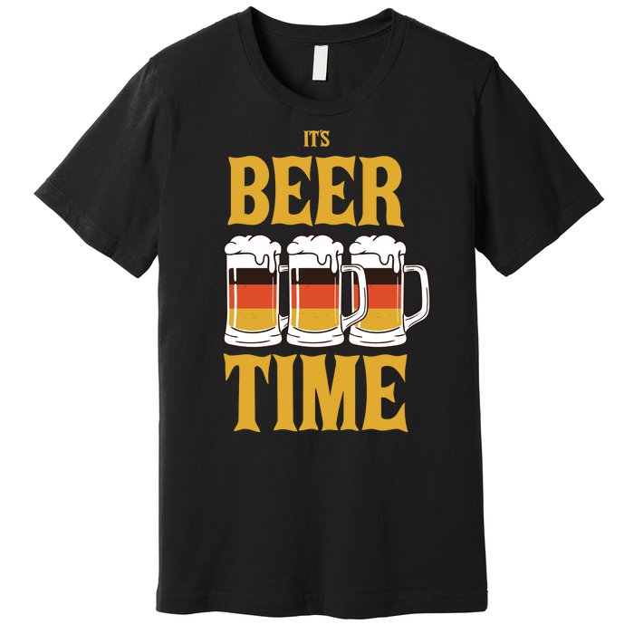 It's Beer Time German Flag Premium T-Shirt