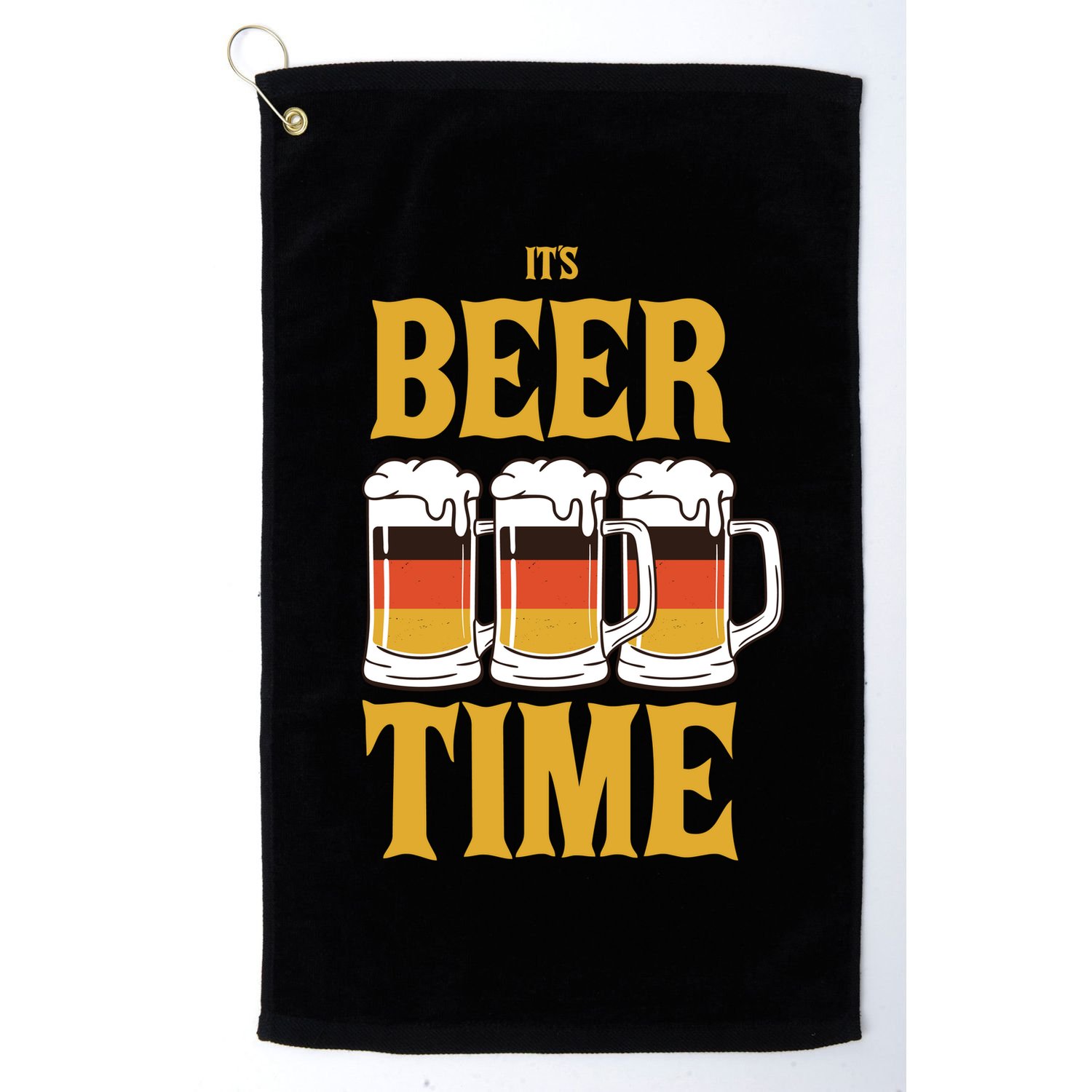 It's Beer Time German Flag Golf Towel