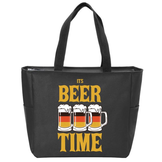 It's Beer Time German Flag Zip Tote Bag