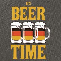 It's Beer Time German Flag Cotton Canvas Backpack