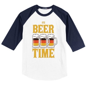 It's Beer Time German Flag Baseball Sleeve Shirt