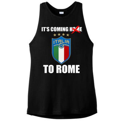 It's Coming To Rome Italy Soccer 2021 Italian Italia Champions  Ladies PosiCharge Tri-Blend Wicking Tank