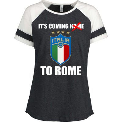 It's Coming To Rome Italy Soccer 2021 Italian Italia Champions  Enza Ladies Jersey Colorblock Tee