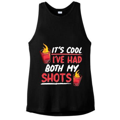 It's Cool I've Had Both My Shots Flaming Drinks Ladies PosiCharge Tri-Blend Wicking Tank