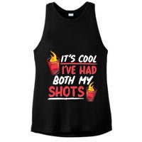 It's Cool I've Had Both My Shots Flaming Drinks Ladies PosiCharge Tri-Blend Wicking Tank
