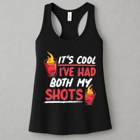 It's Cool I've Had Both My Shots Flaming Drinks Womens Tank Top