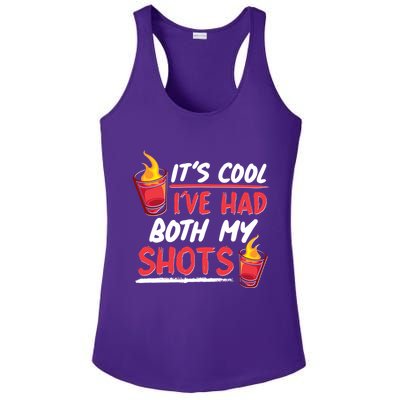 It's Cool I've Had Both My Shots Flaming Drinks Ladies PosiCharge Competitor Racerback Tank