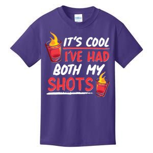 It's Cool I've Had Both My Shots Flaming Drinks Kids T-Shirt