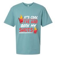 It's Cool I've Had Both My Shots Flaming Drinks Sueded Cloud Jersey T-Shirt