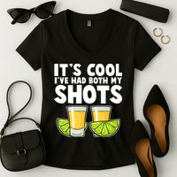 It's Cool I've Had Both My Shots Tequila Shots  Women's V-Neck T-Shirt