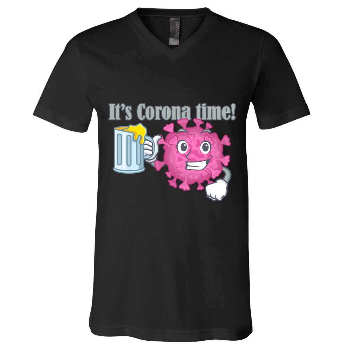 It's Corona Time Virus V-Neck T-Shirt