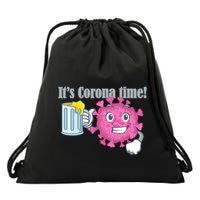 It's Corona Time Virus Drawstring Bag
