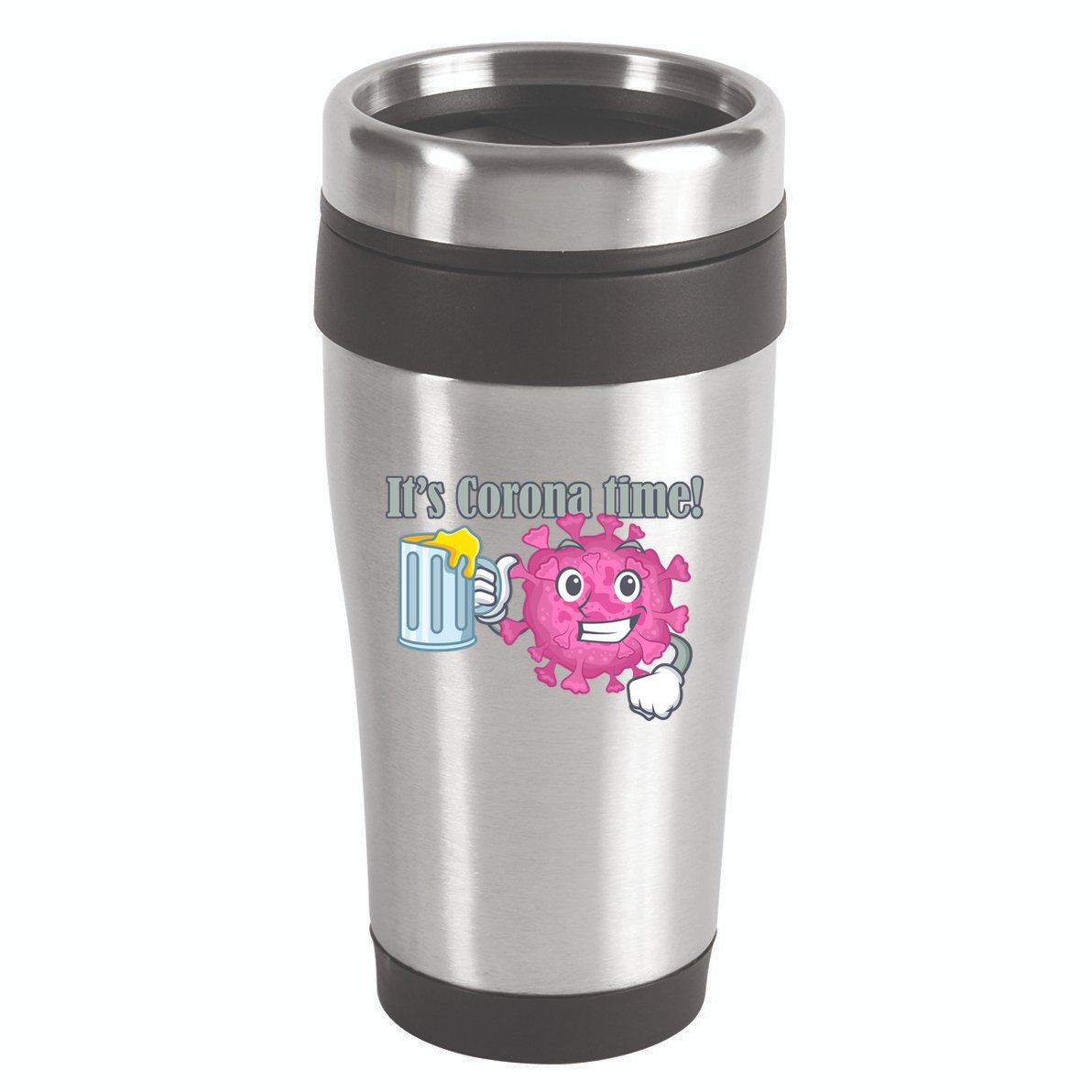 It's Corona Time Virus 16oz Travel Tumbler