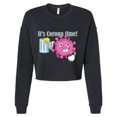 It's Corona Time Virus Cropped Pullover Crew