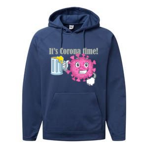 It's Corona Time Virus Performance Fleece Hoodie