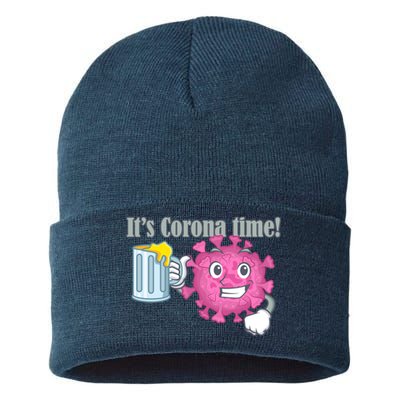 It's Corona Time Virus Sustainable Knit Beanie