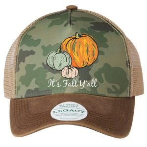 It's Fall Y'all Pumpkin Illustration Legacy Tie Dye Trucker Hat