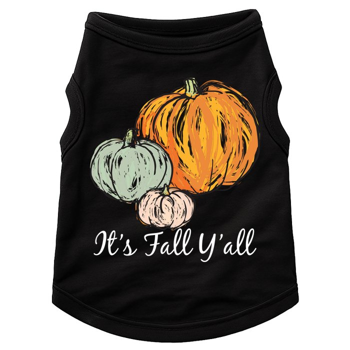It's Fall Y'all Pumpkin Illustration Doggie Tank