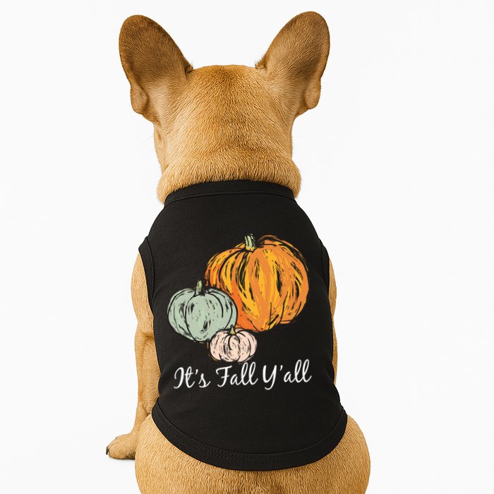It's Fall Y'all Pumpkin Illustration Doggie Tank