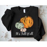 It's Fall Y'all Pumpkin Illustration Sweatshirt