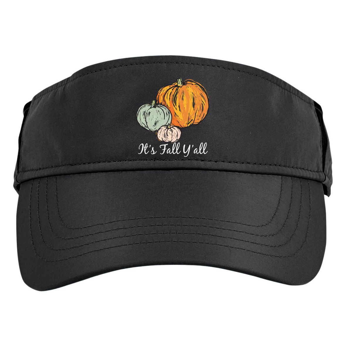 It's Fall Y'all Pumpkin Illustration Adult Drive Performance Visor