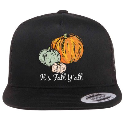 It's Fall Y'all Pumpkin Illustration Flatbill Hat