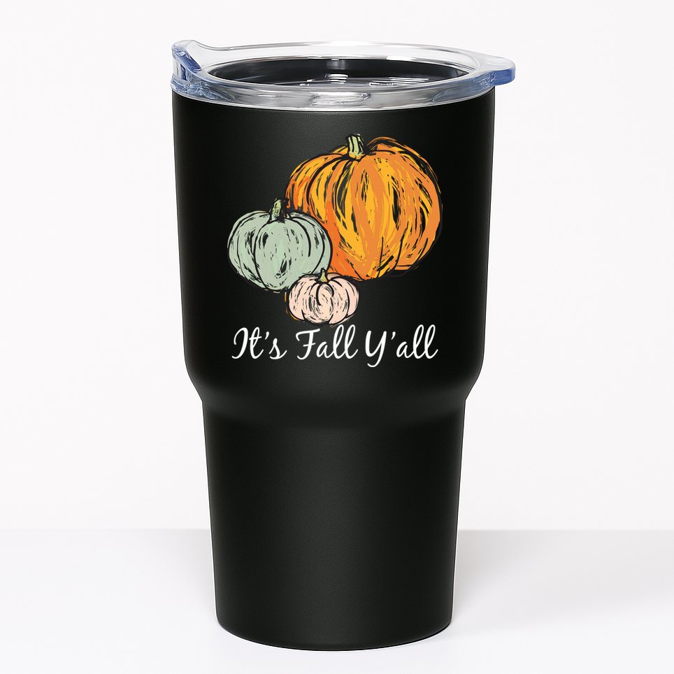 It's Fall Y'all Pumpkin Illustration Tumbler