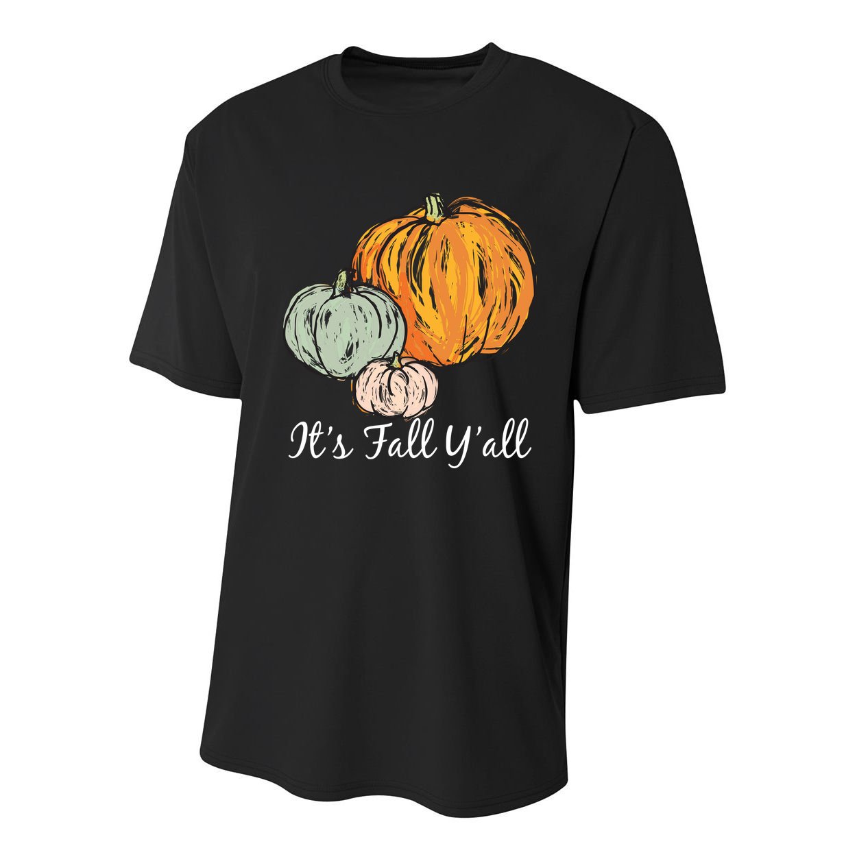 It's Fall Y'all Pumpkin Illustration Youth Performance Sprint T-Shirt