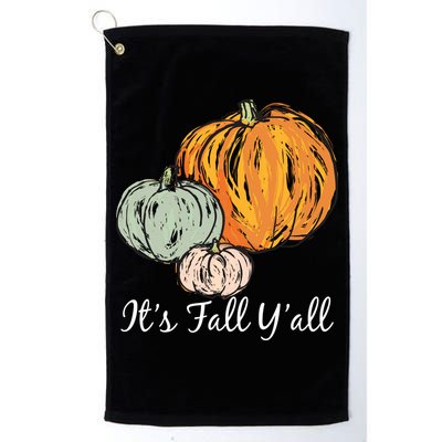 It's Fall Y'all Pumpkin Illustration Golf Towel