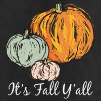 It's Fall Y'all Pumpkin Illustration Golf Towel
