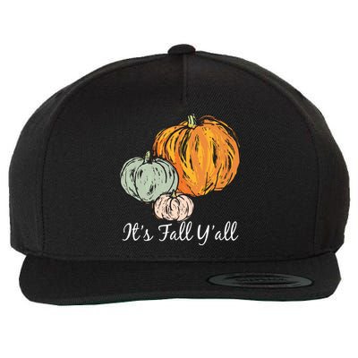 It's Fall Y'all Pumpkin Illustration Wool Snapback Cap