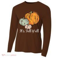 It's Fall Y'all Pumpkin Illustration Cooling Performance Long Sleeve Crew