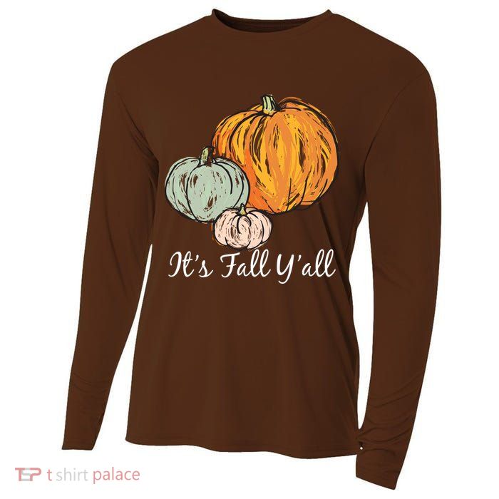 It's Fall Y'all Pumpkin Illustration Cooling Performance Long Sleeve Crew