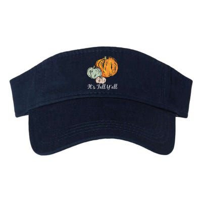 It's Fall Y'all Pumpkin Illustration Valucap Bio-Washed Visor