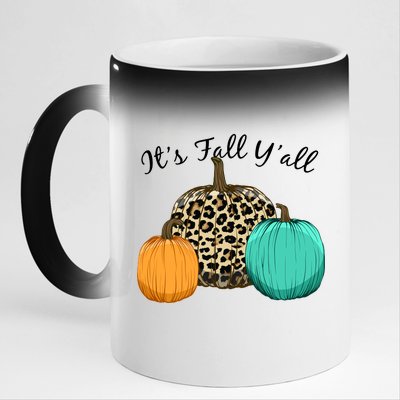 It's Fall Y'all Pumpkins Autumn 11oz Black Color Changing Mug