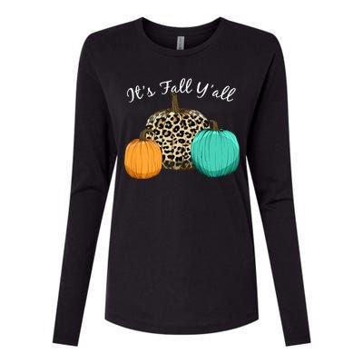 It's Fall Y'all Pumpkins Autumn Womens Cotton Relaxed Long Sleeve T-Shirt