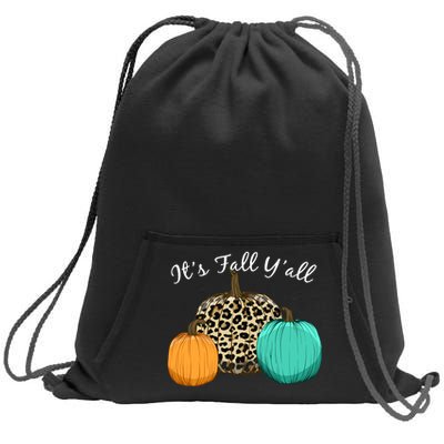 It's Fall Y'all Pumpkins Autumn Sweatshirt Cinch Pack Bag