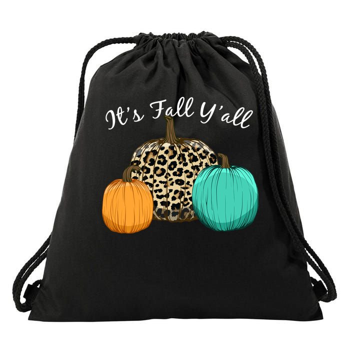 It's Fall Y'all Pumpkins Autumn Drawstring Bag