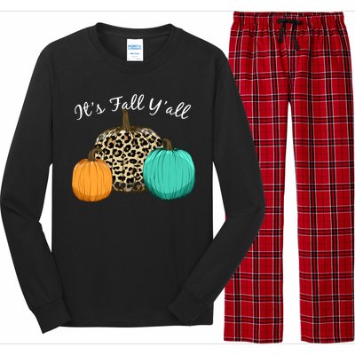 It's Fall Y'all Pumpkins Autumn Long Sleeve Pajama Set