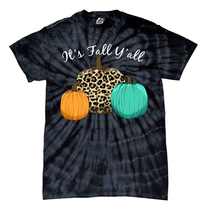 It's Fall Y'all Pumpkins Autumn Tie-Dye T-Shirt