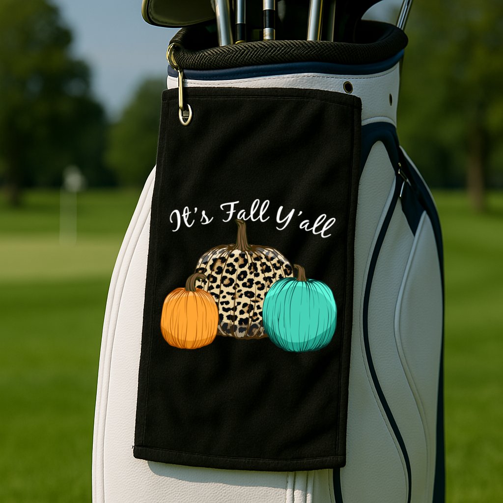 It's Fall Y'all Pumpkins Autumn Golf Towel