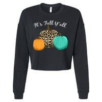 It's Fall Y'all Pumpkins Autumn Cropped Pullover Crew