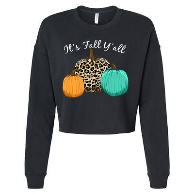 It's Fall Y'all Pumpkins Autumn Cropped Pullover Crew