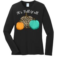 It's Fall Y'all Pumpkins Autumn Ladies Long Sleeve Shirt