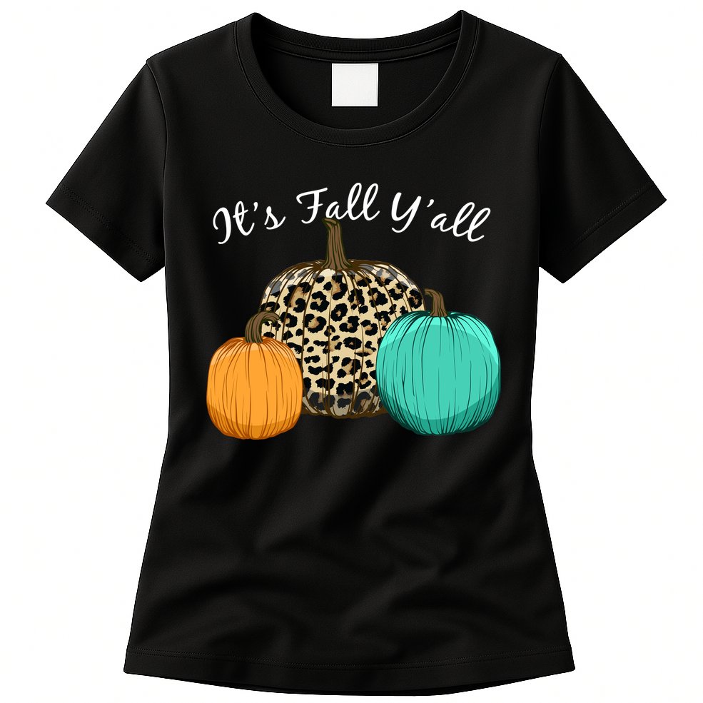 It's Fall Y'all Pumpkins Autumn Womens T-Shirt