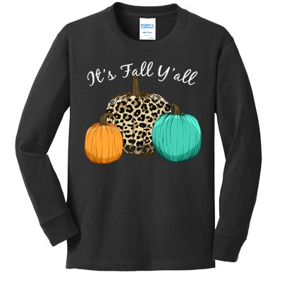 It's Fall Y'all Pumpkins Autumn Kids Long Sleeve Shirt