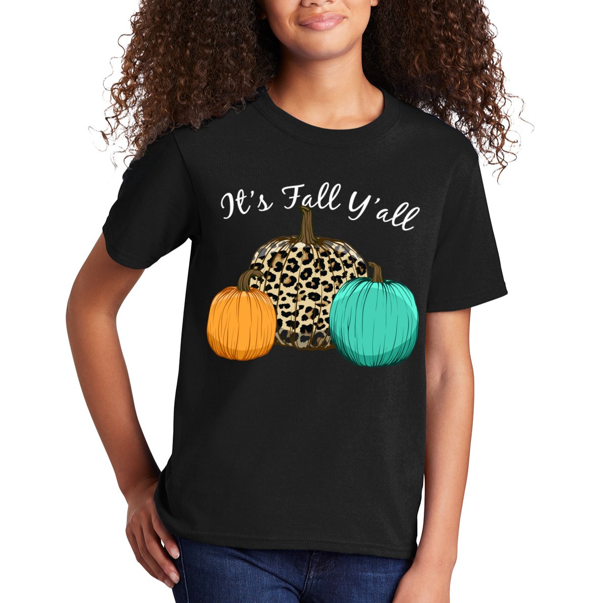 It's Fall Y'all Pumpkins Autumn Kids T-Shirt