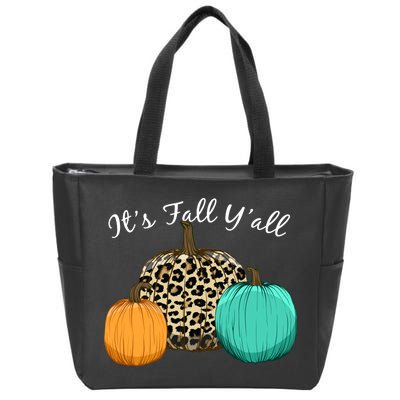 It's Fall Y'all Pumpkins Autumn Zip Tote Bag